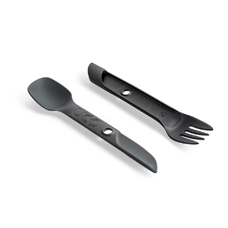 【美國UCO】SWITCH SPORK UTENSIL SET WITH TETHER/多功能切換餐具組/刀叉餐具 黑色 | 蝦皮購物
