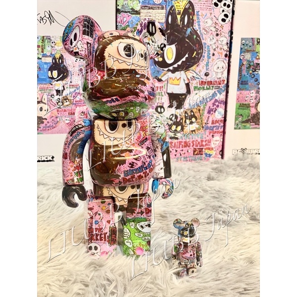 Gấu Bearbrick LV DBCP285 sơn xanh 80cm