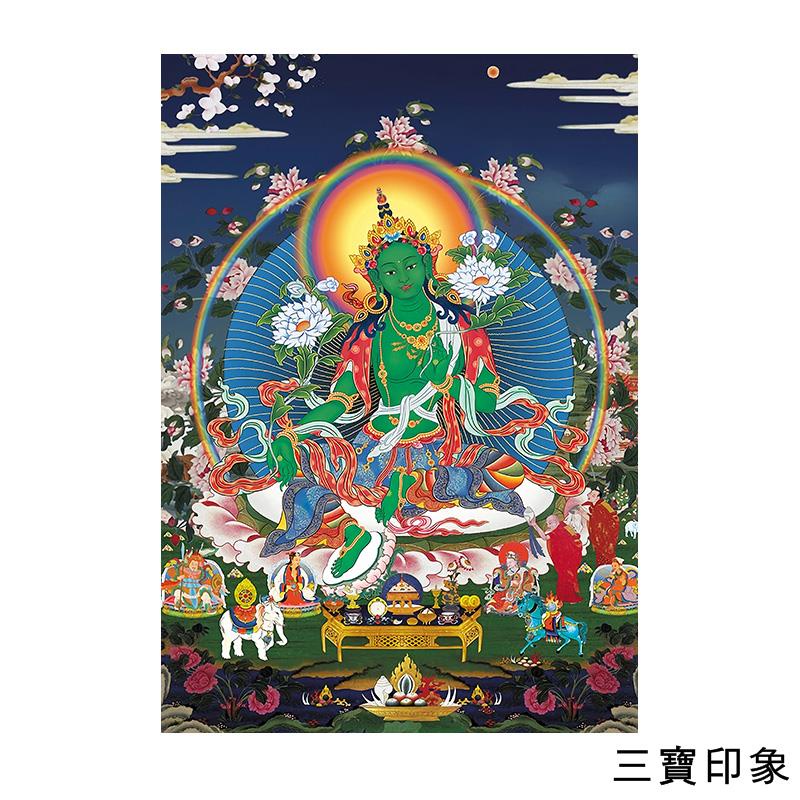 三寶印象綠度母畫像 藏傳21度母主尊聖救度佛母隨身唐卡 密宗佛像掛畫 | 蝦皮購物