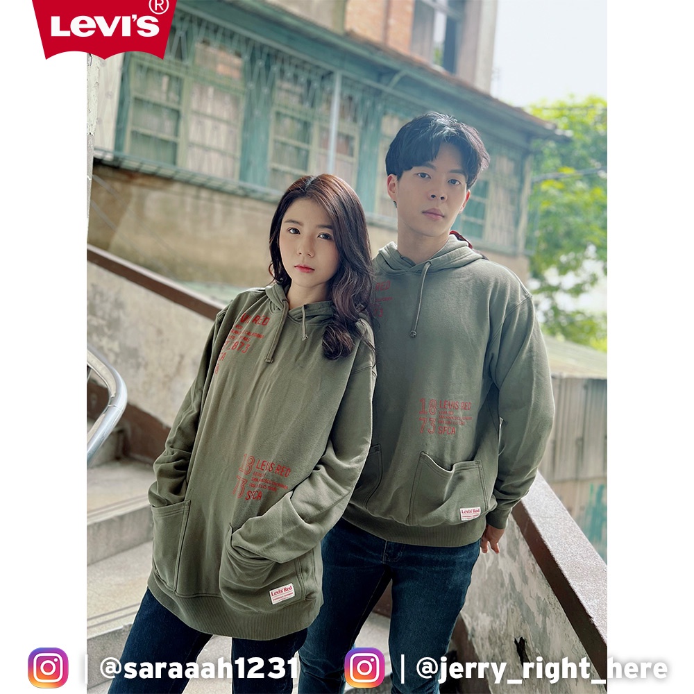 Levis_雙11限定_工裝風重磅口袋帽T/寬鬆版型/400GSM厚棉男女A0144-0004