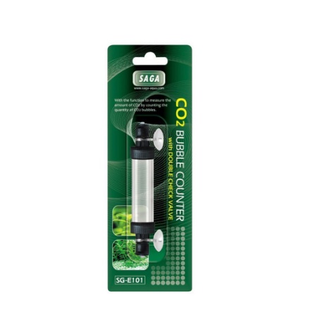 SAGA 雙止逆CO2計泡器(黑) - 水草錶用水草缸適用SG-E101 | 蝦皮購物
