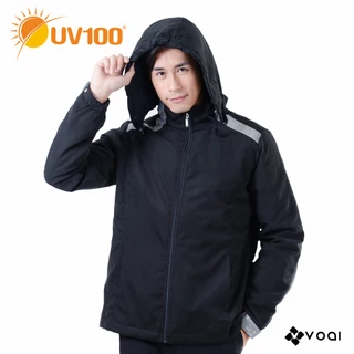 【UV100】防曬 連帽可拆反光鋪棉外套-男(AB51632) VOAI