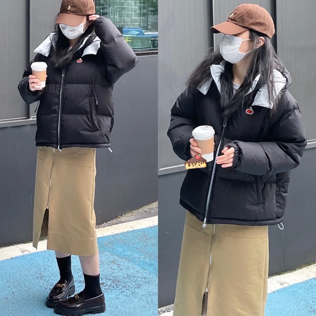 （台現/免運）韓國 KIRSH 羽絨服 羽絨外套 鴨絨 張員瑛同款 櫻桃兩面穿外套 韓國代購 | 蝦皮購物