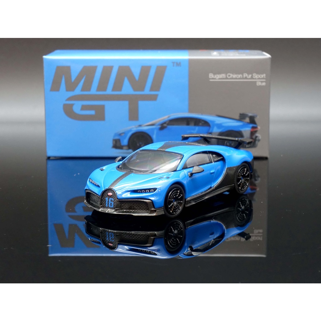 Mini GT 1/64 Bugatti Chiron Pur Sport Blue 左#379 MASH | 蝦皮購物