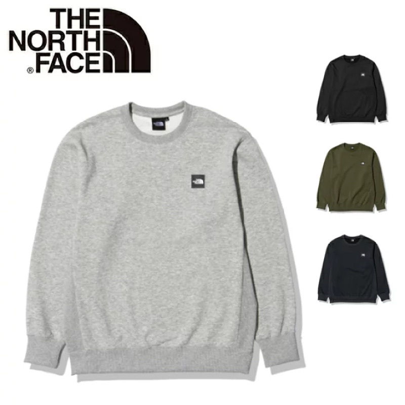 The north face on sale logo crew sweatshirt