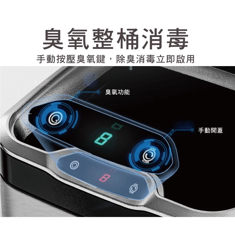 【全方位除臭專家】ELPHECO ELPH6312U 30L 不鏽鋼臭氧感應垃圾桶：守護家庭健康的智慧防線