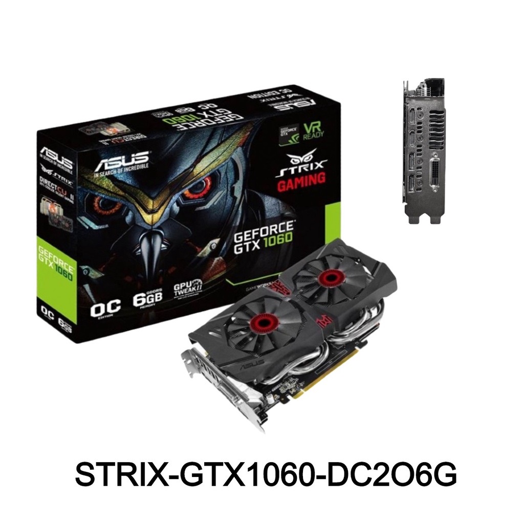 華碩ASUS STRIX GTX1060 6G (DC2O6G) 貓頭鷹電競顯示卡雙風扇非3060