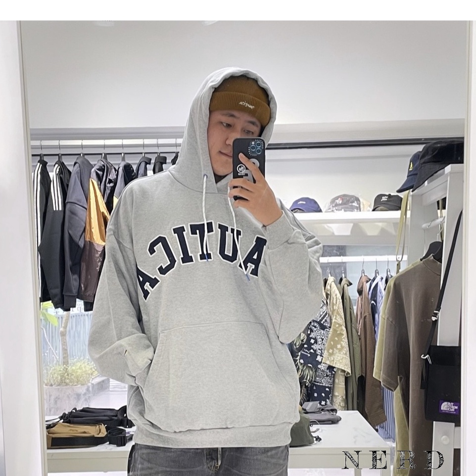 NERD} 台中益民門市NAUTICA Arch Logo Sweat Hoodie 2.2 字體帽T 重磅