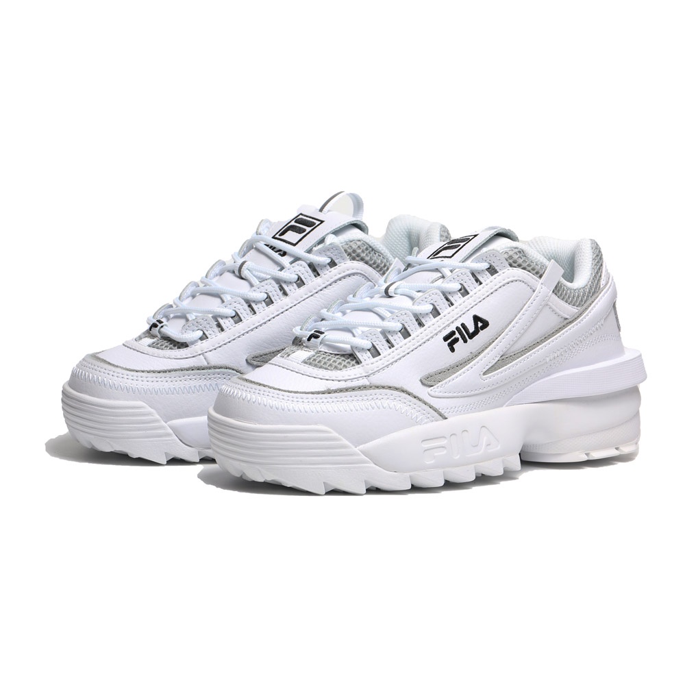 FILA 休閒鞋 老爹鞋 DISRUPTOR II EXP 全白 輕量 增高 女 5C609W103 | 蝦皮購物