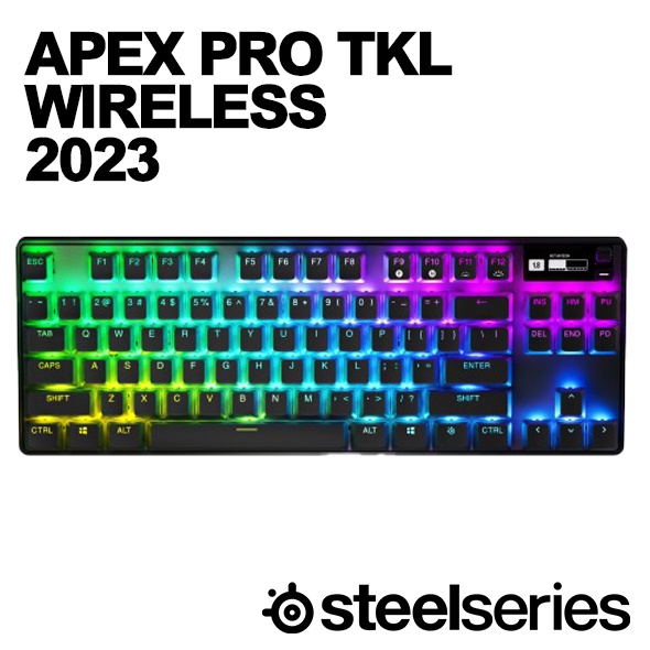 賽睿SteelSeries APEX PRO TKL 2023 磁力軸無線機械式鍵盤英文官方旗艦