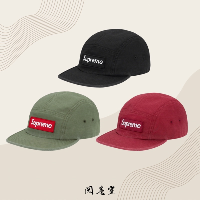 閱卷室》【現貨】Supreme SS20 Military Camp Cap 平板板帽五割帽厚貼