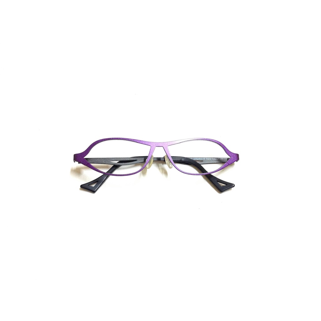theo obligation 比利時頂級眼鏡品牌 紫色鈦金屬造型框 日本二手鏡框 品質良好 玉出屋