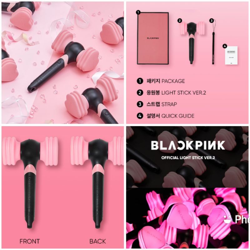 New 3代 Blackpink Light Stick Lightstick Ver.3 Bluetooth Concert Light Stick  SET