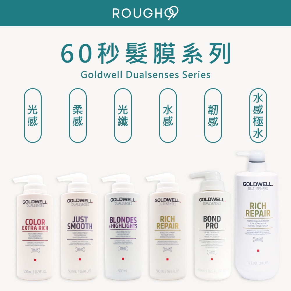 🔥公司貨安心⎮Rough99⎮歌薇GOLDWELL｜水感光感光纖柔感韌感60秒髮膜