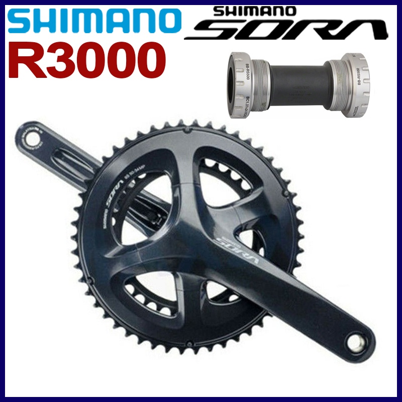 Shimano SORA R3000 曲柄組 2x9 速公路自行車 170mm 50-34T 帶 RS501 中軸自行車 | 蝦皮購物