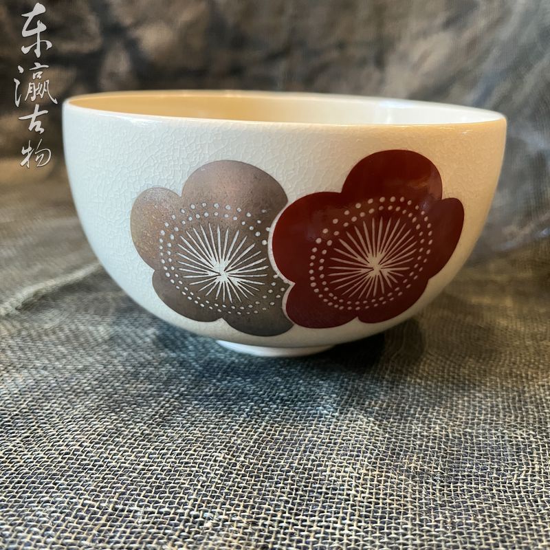 日本製 茶碗 日式抹茶碗 茶具 茶道具 一寬作金彩梅花圖 特色茶碗推薦