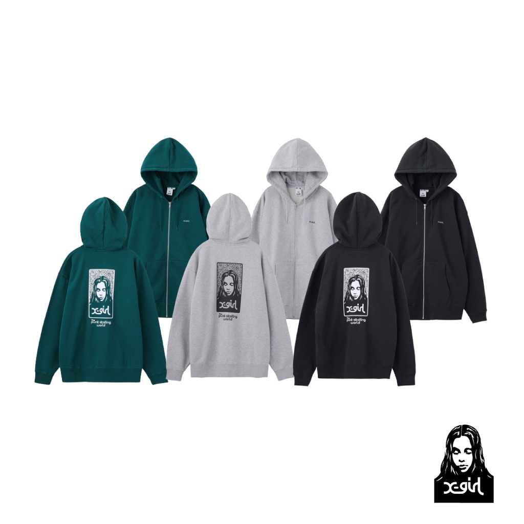 x-girl NOISE FACE ZIP UP SWEAT HOODIE 連帽外套105223012008 | 蝦皮購物