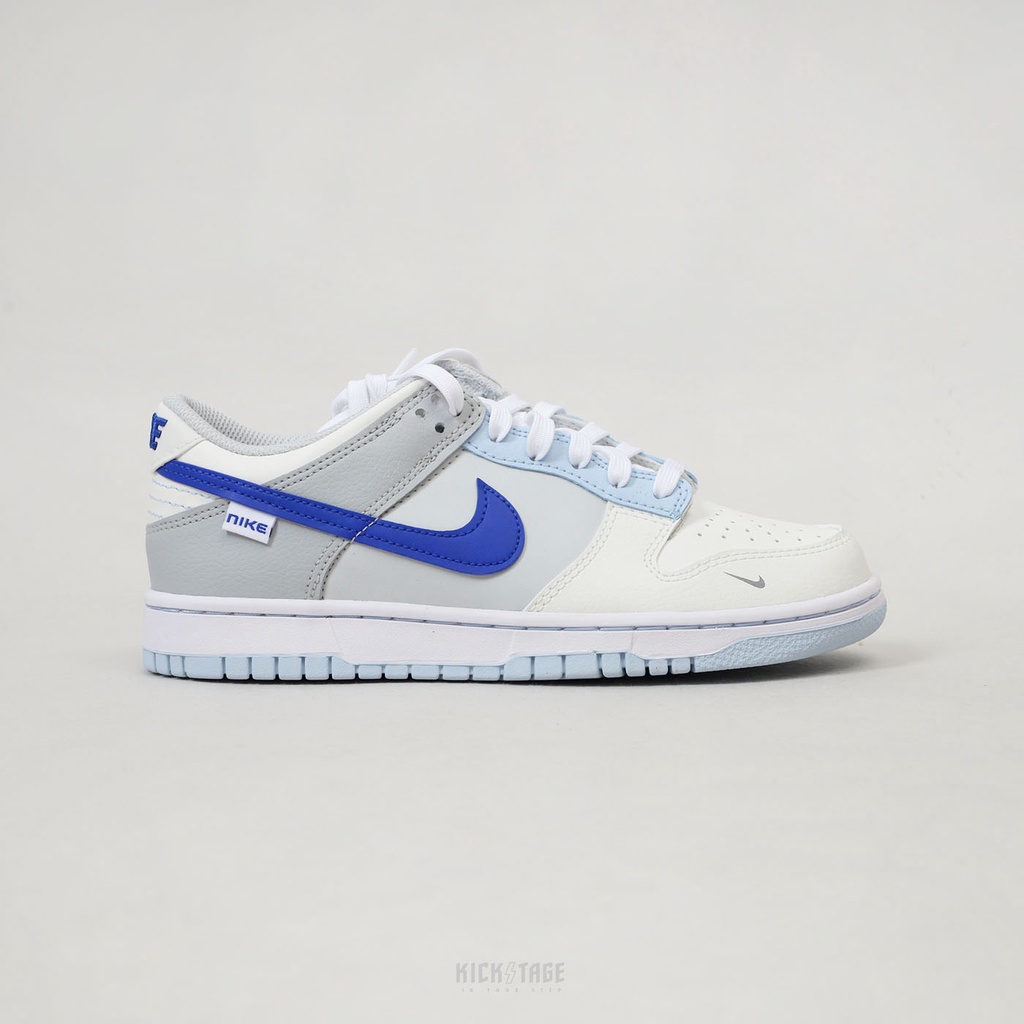 NIKE DUNK LOW GS 小勾海鹽克萊茵藍白藍勾大童鞋女生尺寸【FB1843-141