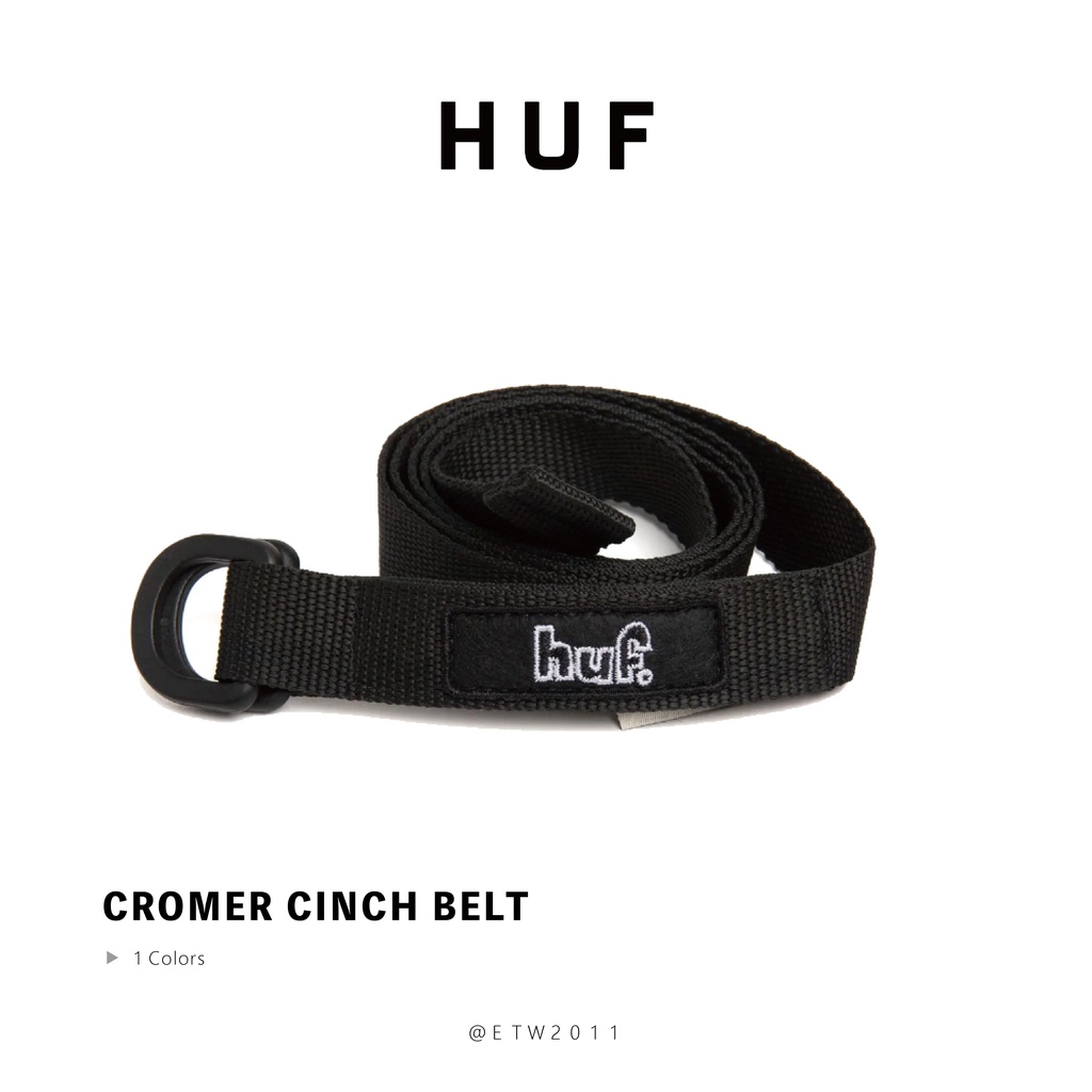 ☆ETW☆【台中店】HUF CROMER CINCH BELT 黑色腰帶皮帶現貨| 蝦皮購物