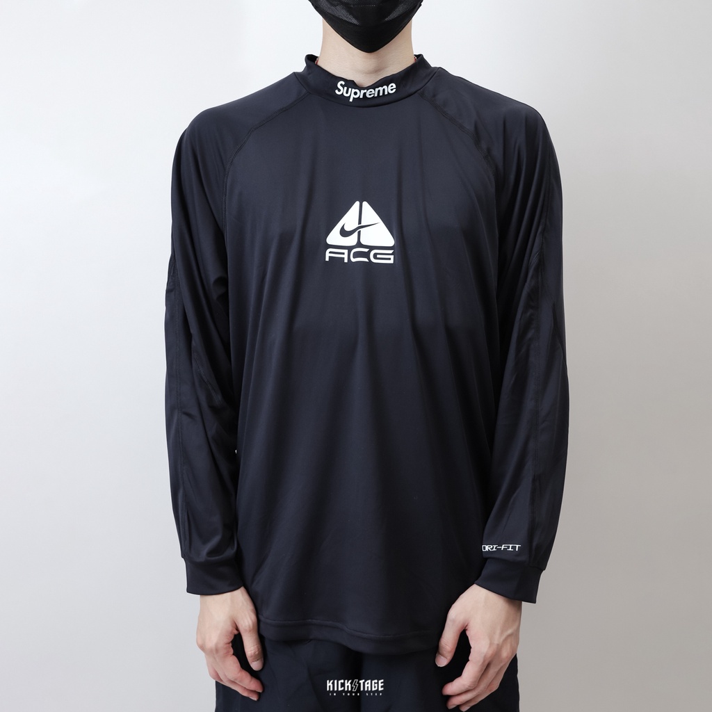 Supreme x Nike ACG Jersey 黑色內搭吸濕排汗健身透氣慢跑長袖【DN3262