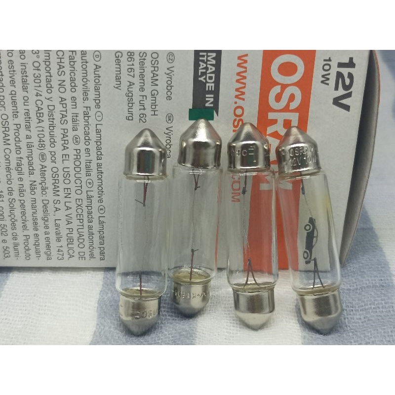 OSRAM#6438#6418#10x31#10x36#10x43#12v10W#雙尖燈泡#正台灣公司貨#量大再特價 | 蝦皮購物