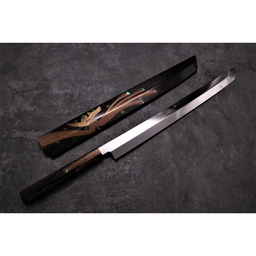 新品 本焼 白鋼 池田美和 ムキもの包丁180mm 貰っ