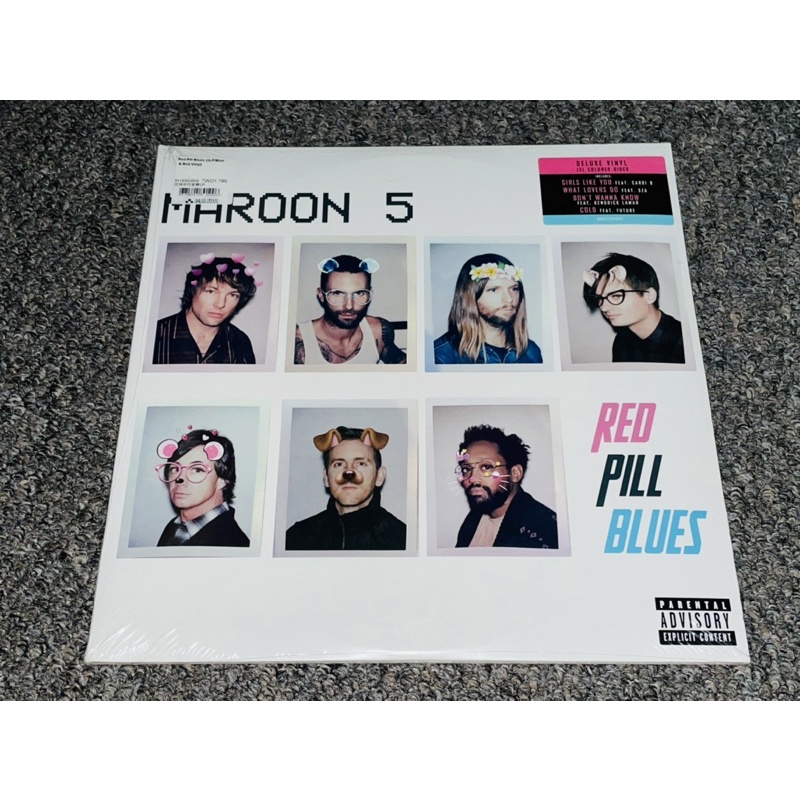 Maroon 5 魔力紅 Red Pill Blues 紅藍藥丸 2lp Blue Red Vinyl 世巡紀念紅藍彩膠 蝦皮購物