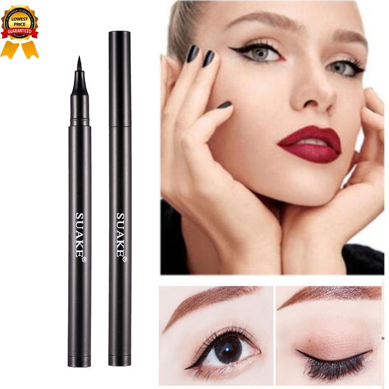 Suake Smooth Cool Black Easy Dry Eyeliner 無墨水洩漏不暈染眼線液 | 蝦皮購物