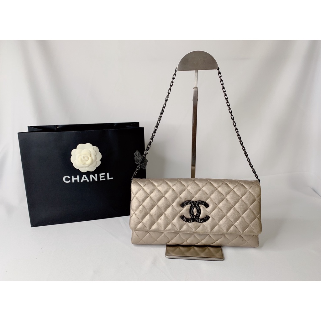 CHANEL 鏤空雙C蝴蝶鏈帶晚宴/肩背包 | 蝦皮購物