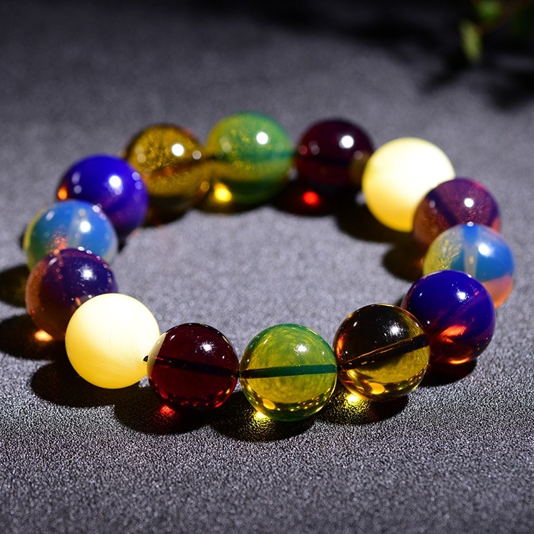 Ready Stock] Natural Crystal Amber Bracelet 天然水晶蜜蜡