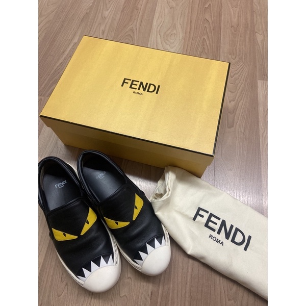 正版芬迪FENDI 黃眼經典怪獸鞋(保存良好| 蝦皮購物