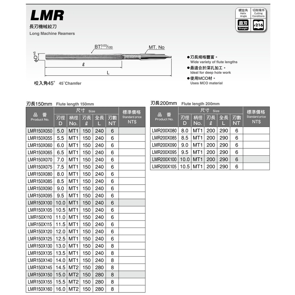 岡崎 Okazaki 長刃機械絞刀 長刃機械鉸刀 LMR 價格請來電或留言洽詢 | 蝦皮購物