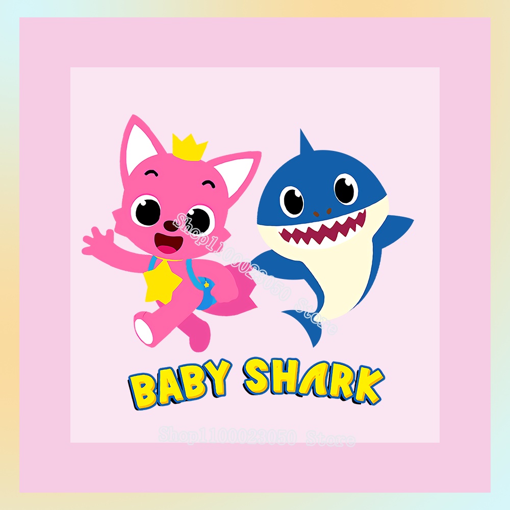 Baby Shark iron on TSHIRT Patch iron on for DIY 面罩 T 恤可按下任何織 蝦皮購物