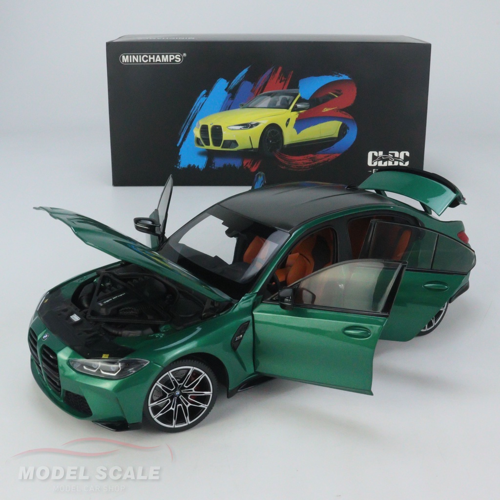 模例】Minichamps 1/18 BMW M3 Competition (G80) 合金全開曼島綠