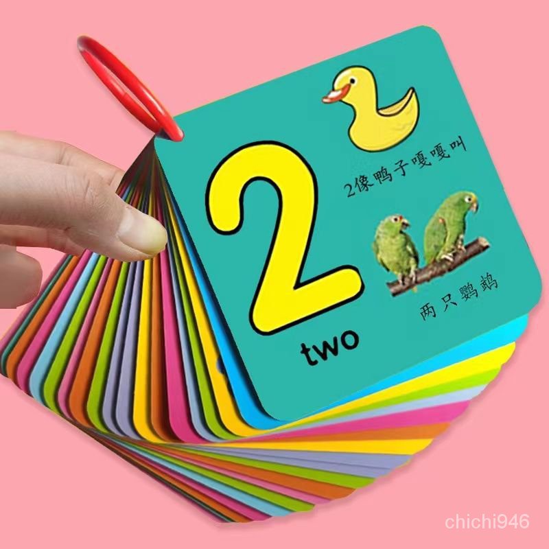 🔥臺灣熱賣好貨🔥兒童撕不爛早敎認識數字卡益智學習卡片寶寶啟懞玩具看圖識字卡1024 WG2A | 蝦皮購物