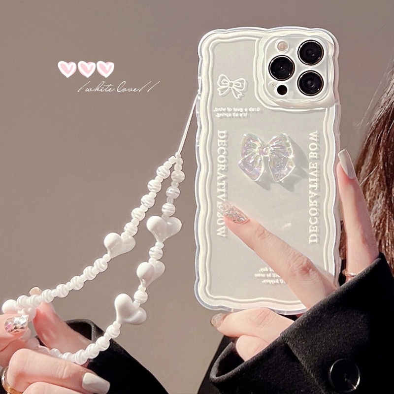 Coque Transparente avec Bracelet Mignon pour iPhone 15 Pro Max - 1