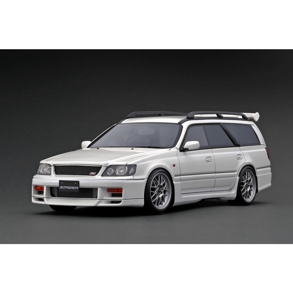 【模例】ig 1/18 Nissan STAGEA 260RS (WGNC34) 珍珠白