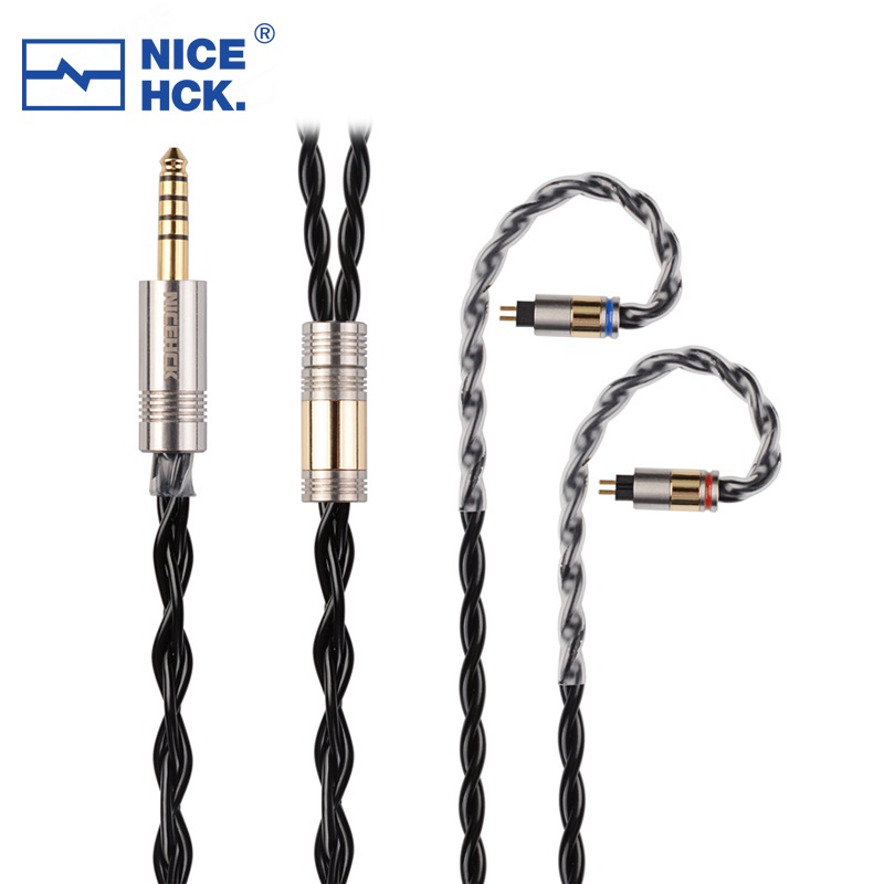 NiceHCK BlackCat 4股锌铜合金线进口油浸线缆HiFi耳机平衡升级线适用于