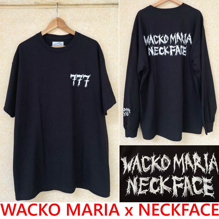 BLACK全新WACKO MARIA x NECK FACE東京店七周年天國東京777短T