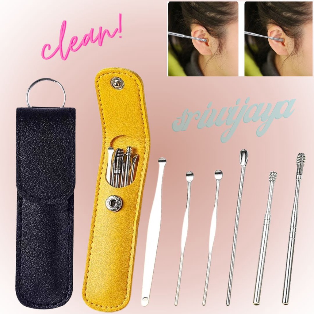 Ear Wax Cleaner Tool Set 6in1 PEMBERSIH PENGOREK TELINGA SET | 蝦皮購物