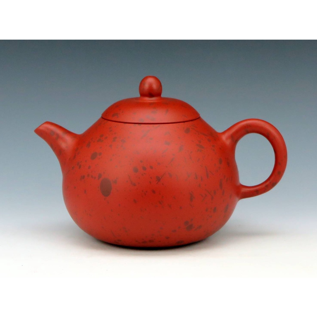 澄韻堂】現貨全新正品-台灣陶藝名家王家慶-全手工制-手拉胚斑點朱泥壺