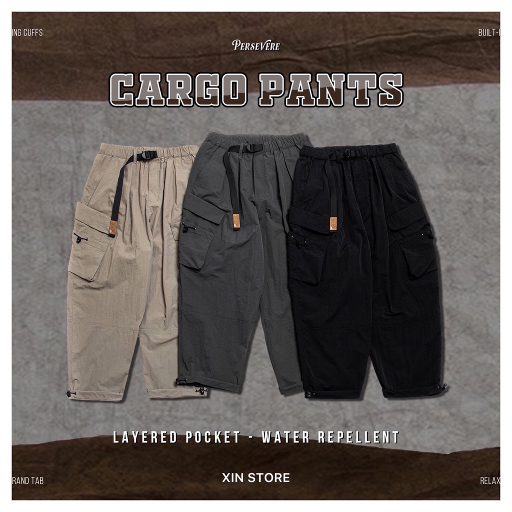 Xin Store🔹Persevere Layered Pocket Cargo Pants 長褲多口袋防潑水