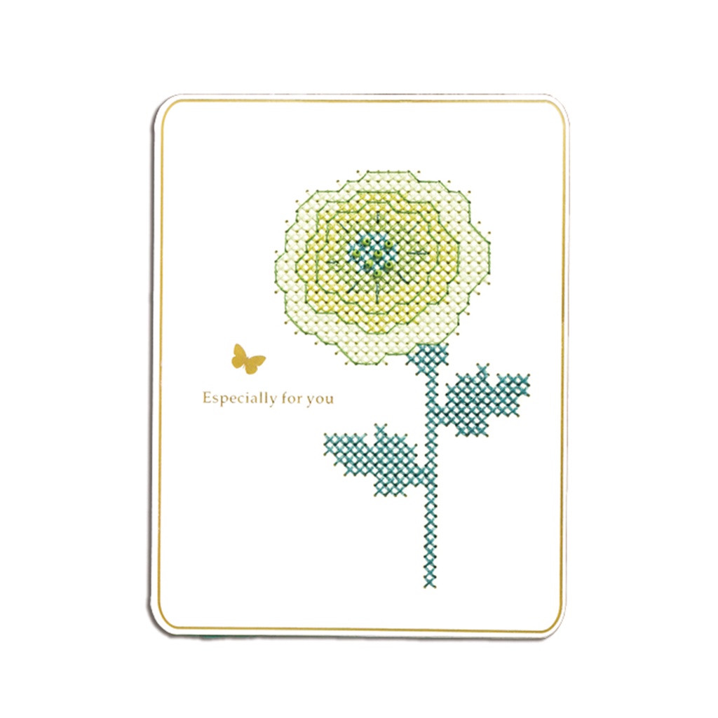 【繡XiuCrafts】陸蓮-特別為你 卡片 十字繡材料包 | 刺繡 繡花 花卉卡 雷射卡 DIY材料包 | 蝦皮購物
