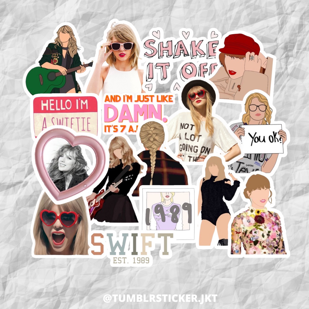 Tumblr TAYLOR SWIFT PACK STICKER 美學筆記本電腦貼紙 TUMBLR HP 日記貼紙 | 蝦皮購物