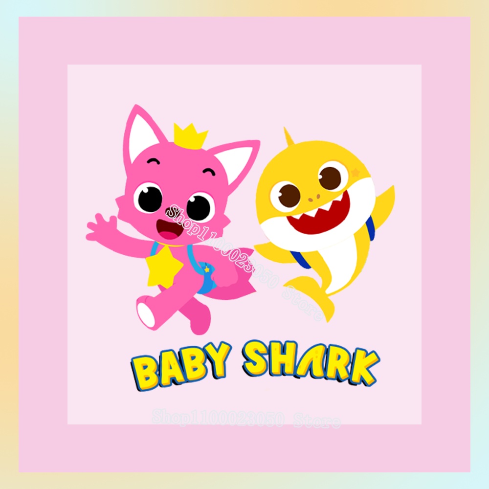 Baby Shark iron on TSHIRT Patch iron on for DIY 面罩 T 恤可按下任何織 蝦皮購物