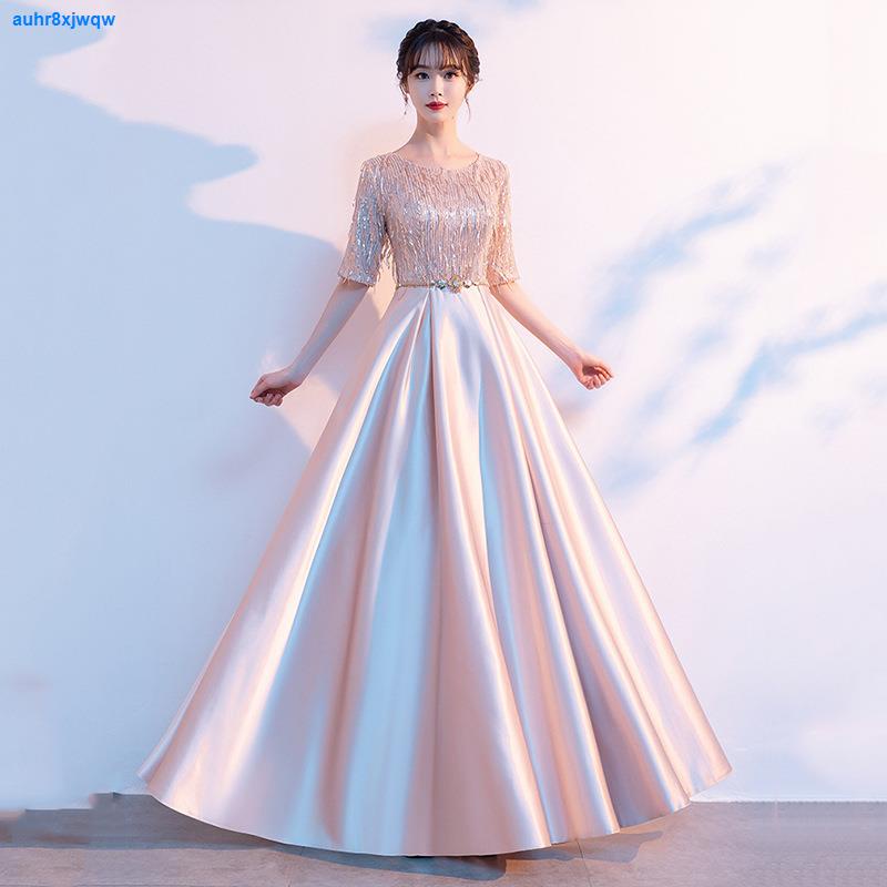 ♨¤۞宴會晚禮服女春季新款大合唱團禮服年會舞臺演出服長款連衣裙 | 蝦皮購物