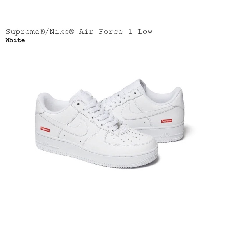 現貨Supreme x Nike Air Force 1 Low 白| 蝦皮購物