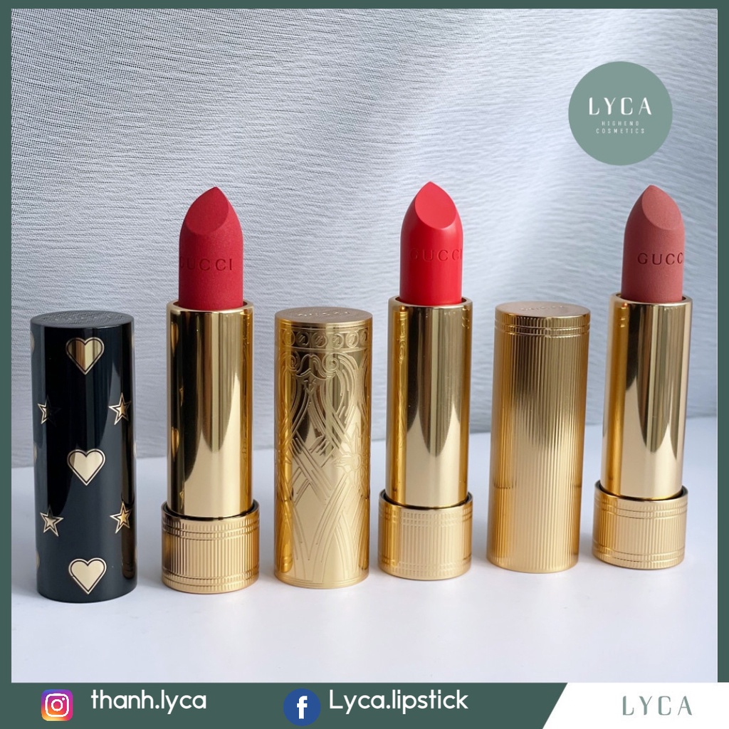現貨口紅GUCCI古馳傾色絨霧唇膏金管Rouge a Levres Mat 519 217 25 504