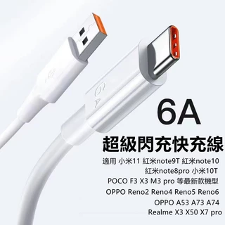 閃充線 快充線 充電線 傳輸線 適用於 OPPO Reno 13 10 11 12 Pro 7z 8T A79 A98