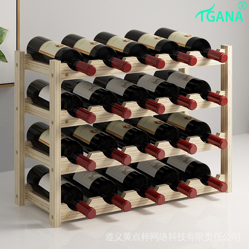 【Tigana】創意紅酒架擺件 實木家用葡萄酒架 紅酒櫃 紅酒展示架 簡約紅酒格子 木製紅酒架 紅酒展示架 紅酒收納 | 蝦皮購物